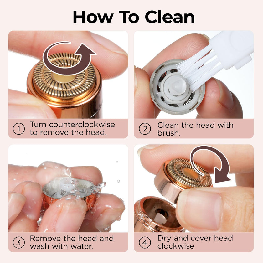 Kradaa Facial Hair Removal for Women: Electric Face Razor with LED Light - Painless & Instant Results Mini Shaver for Travel Use (Rose Gold) 🍁 All In One Marketplace Canada