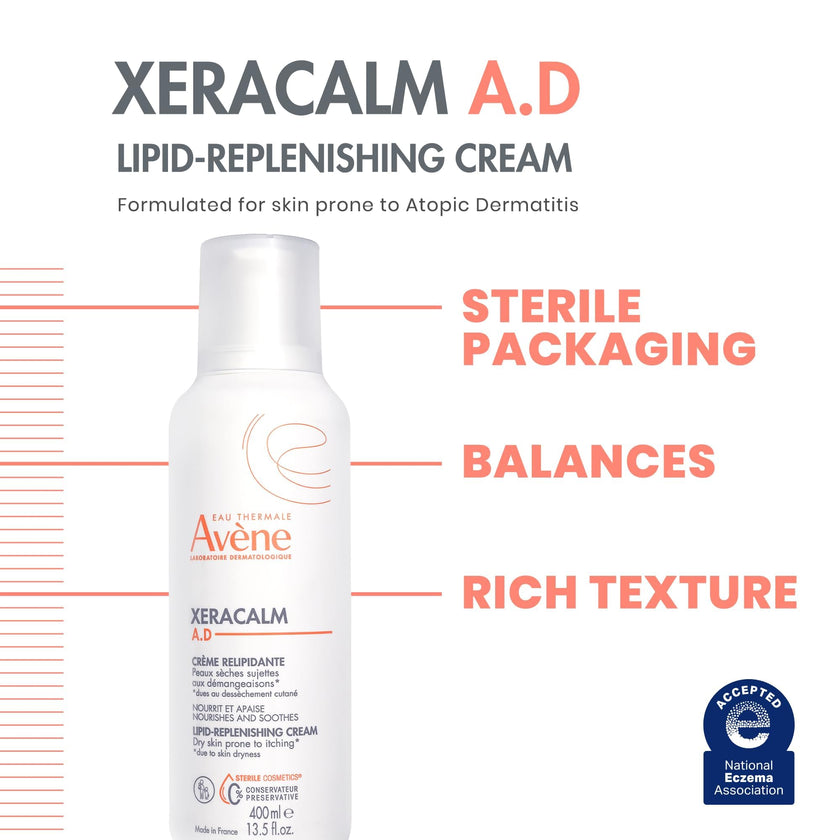 Eau Thermale Avene XeraCalm a.d lipid-replenishing cream, eczema moisturizer, 400 ml 🍁 All In One Marketplace Canada