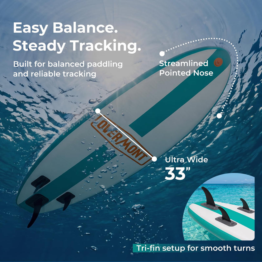 Overmont Inflatable Paddle Board 10'7