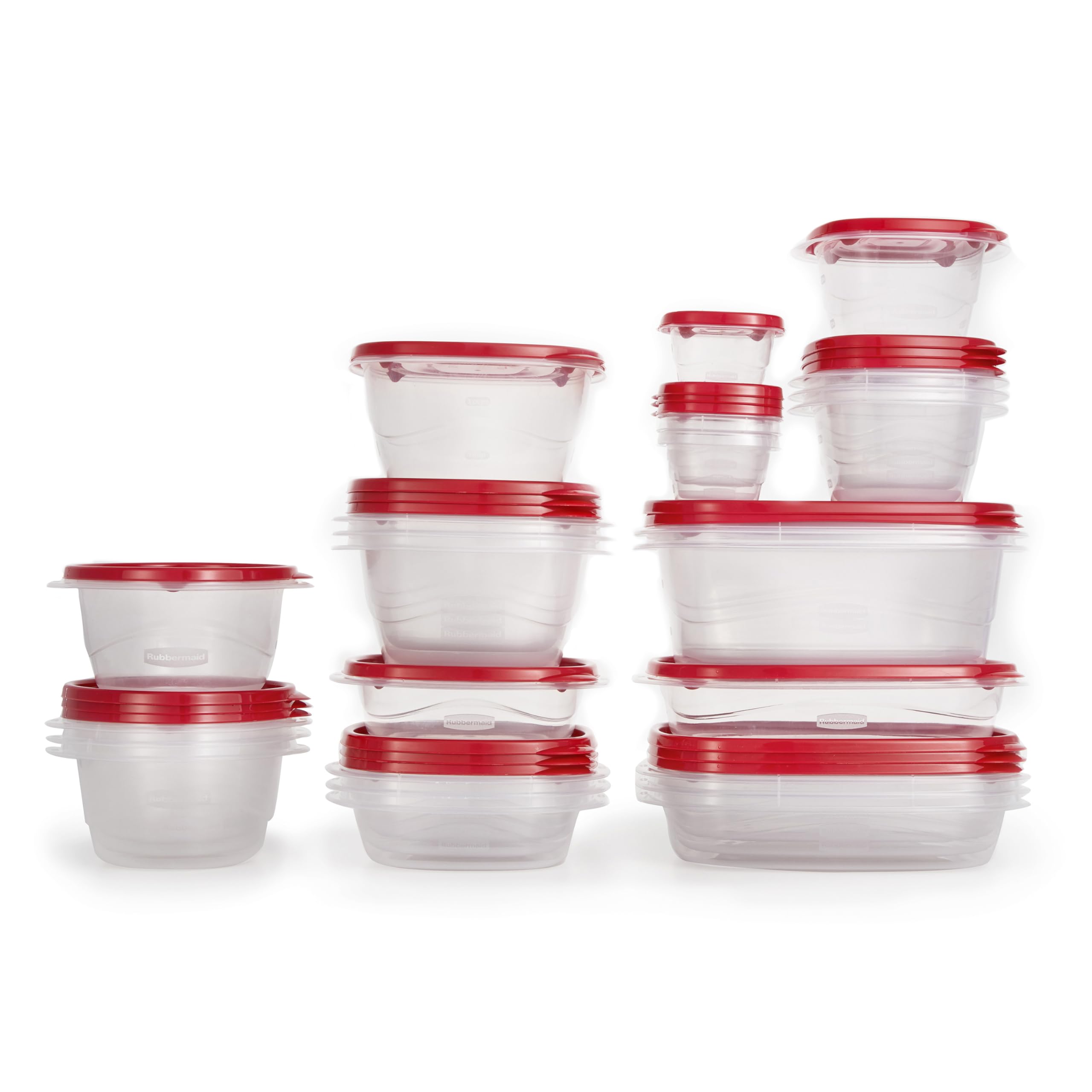 Rubbermaid TakeAlongs Food Storage Containers, 52 Piece Plastic Container Set, Dishwasher and Microwave Safe Meal Prep, Snack, and Lunch Container, BPA Free, Ruby Red 🍁 All In One Marketplace Canada