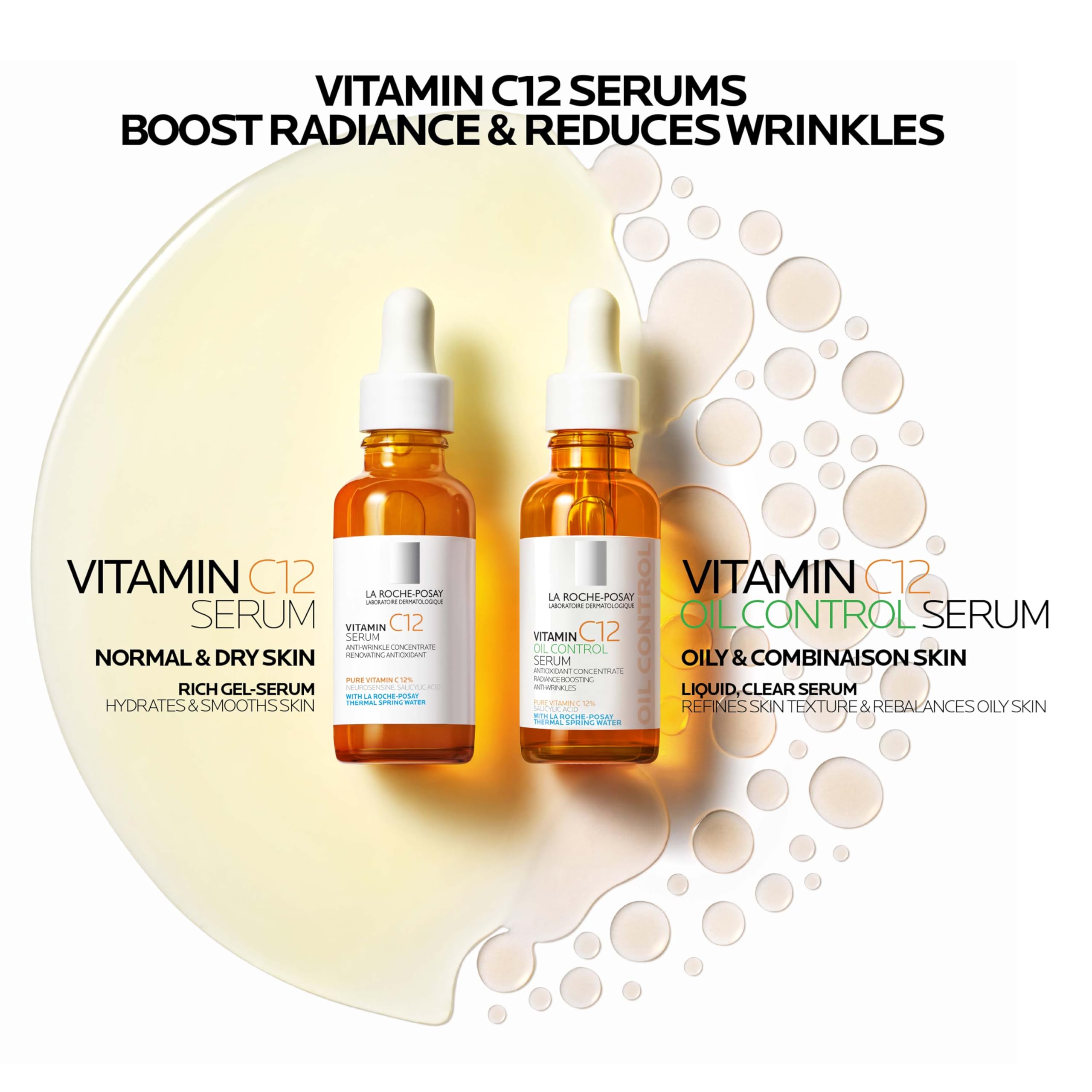 La Roche-Posay Vitamin C Serum, 12% Pure Vitamin C Anti-Aging and Illuminating Facial Serum to Help Reduce the Look of Fine Lines, Improve Skin Radiance & Texture, Suitable for Sensitive Skin 30mL 🍁 All In One Marketplace Canada