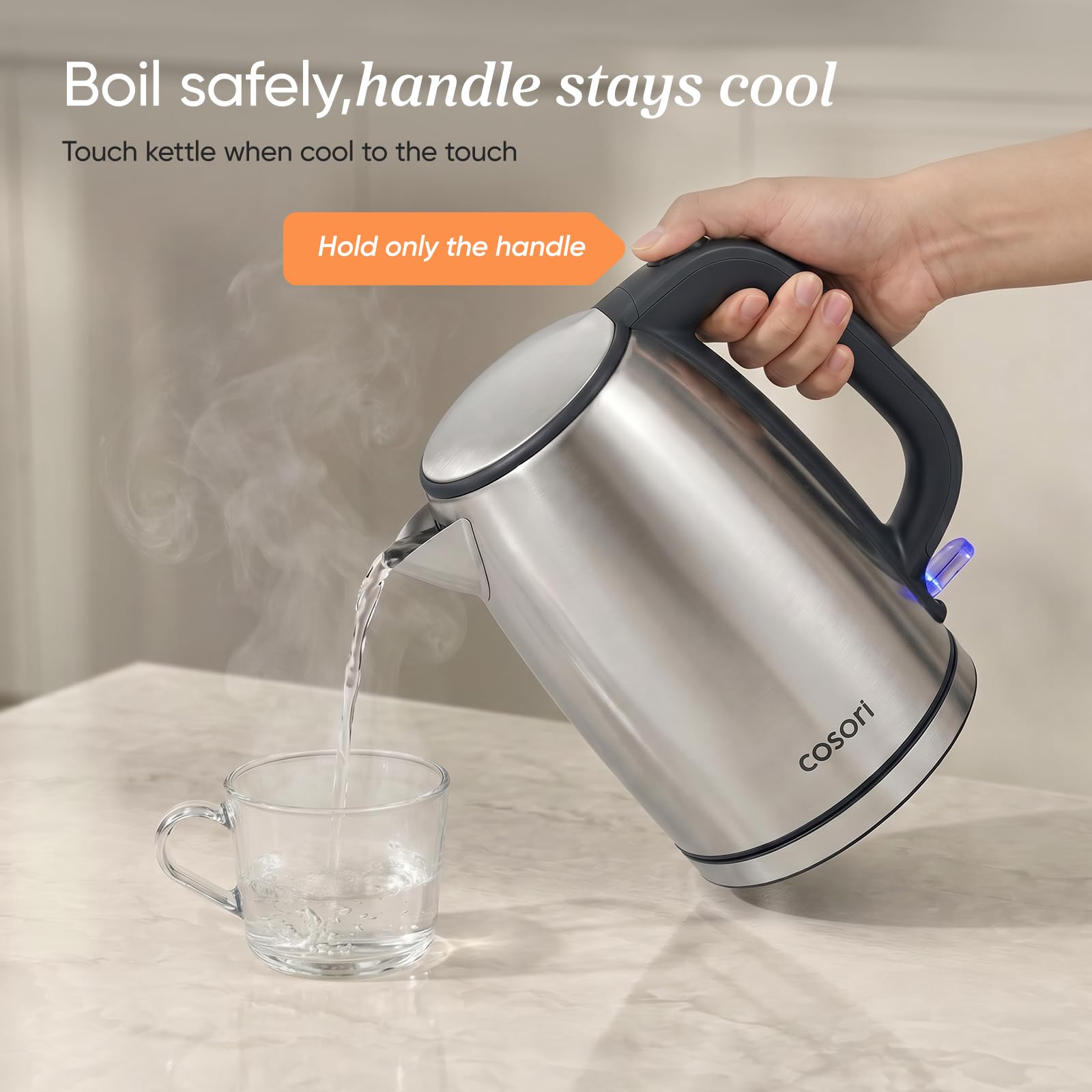 Cosori Electric Kettle Stainless Steel, 1.7L Cordless, 1500W, Auto Shut-Off 🍁 All In One Marketplace Canada