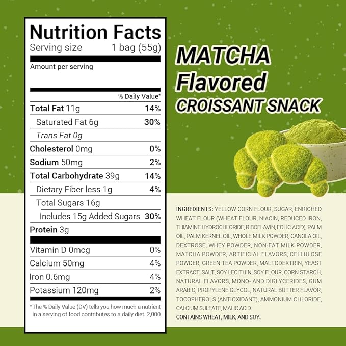 Nongshim Bakery Snack Ppang BuJang Matcha Flavoured Roll Snack (55G) [Best Before Date: 2026.11.26]