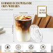 50 Pack 16oz Clear Plastic Cups with Sip Lids, Disposable Iced Coffee Cup with Strawless Lid for Party Wedding Catering Events, to Go Cups for Cold Drinks Smoothie Milkshake Lemonade Bubble 🍁 All In One Marketplace Canada