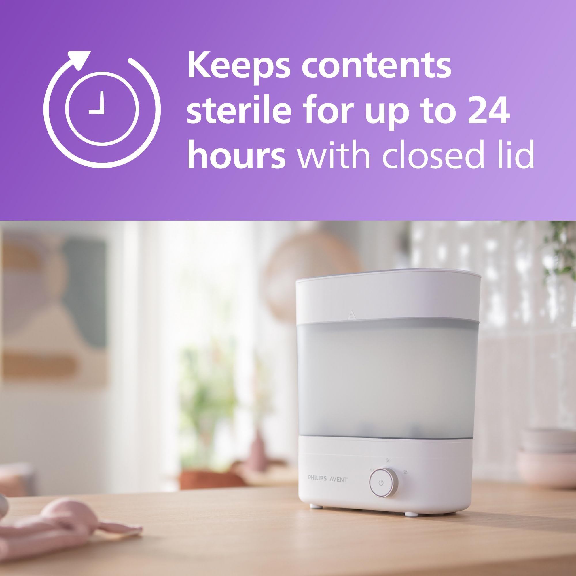 Philips Avent Baby Bottle Sterilizer and Dryer Premium, Removes 99,9% of Bacteria, Chemicals Free, Capacity 6 Bottles/Teats/Accessories, Modular Space Saving Design, Model SCF293 🍁 All In One Marketplace Canada