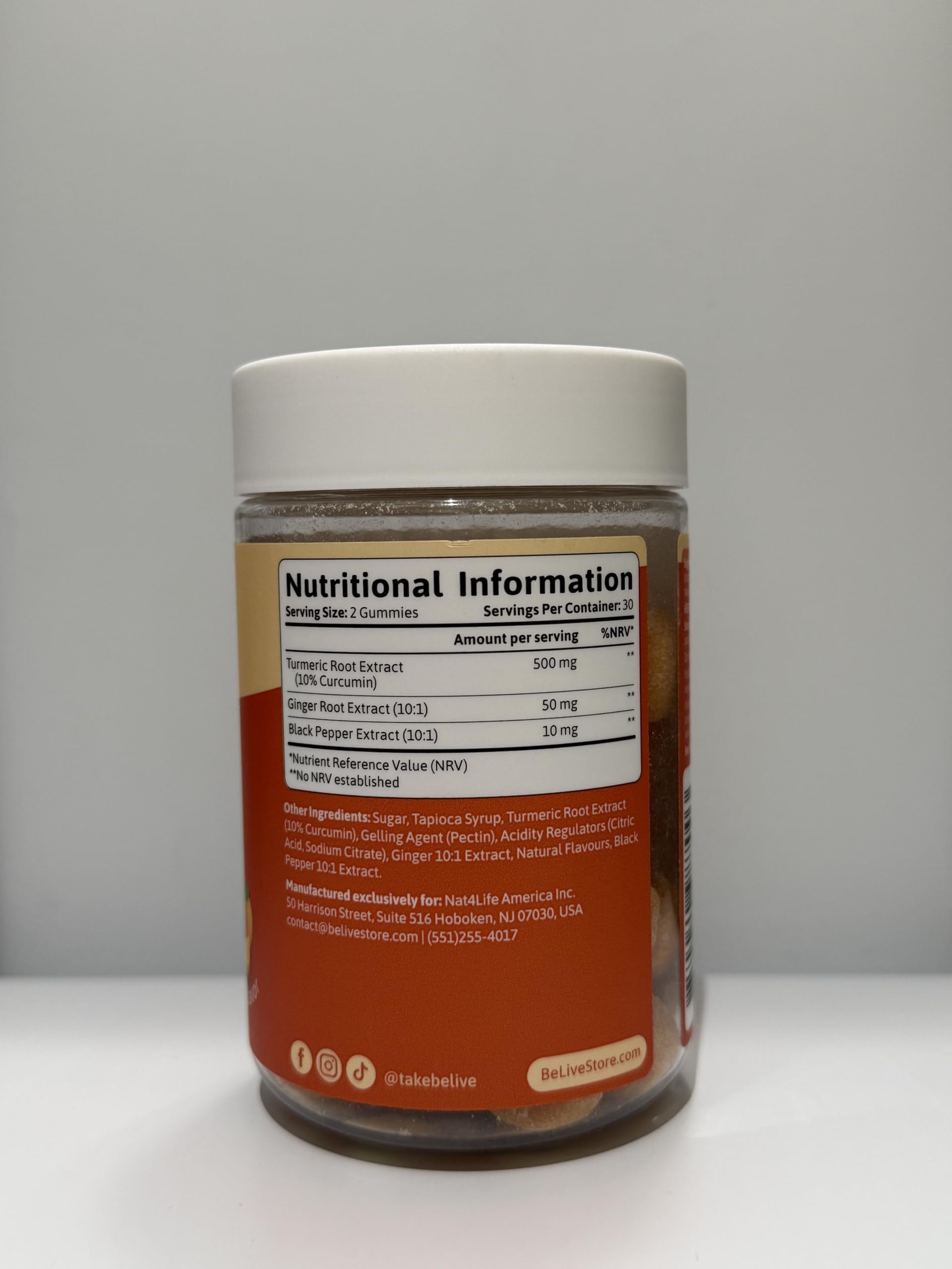 BeLive Turmeric Curcumin with Black Pepper & Ginger - 60 Gummies I Turmeric and Ginger Supplement for Immune Support, Healthy Skin, and Mobility - Tropical Flavor 🍁 All In One Marketplace Canada