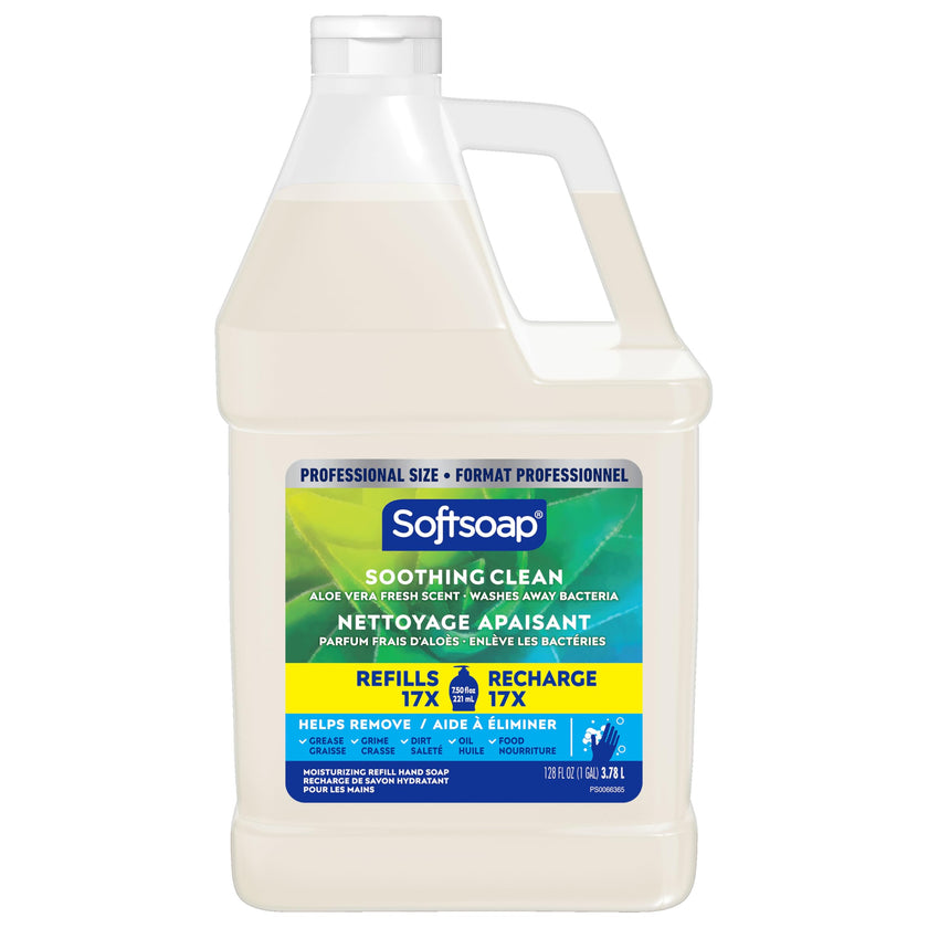 Softsoap Liquid Hand Soap Refill, Soothing Clean, Aloe Vera Fresh Scent - 1 Gallon 🍁 All In One Marketplace Canada