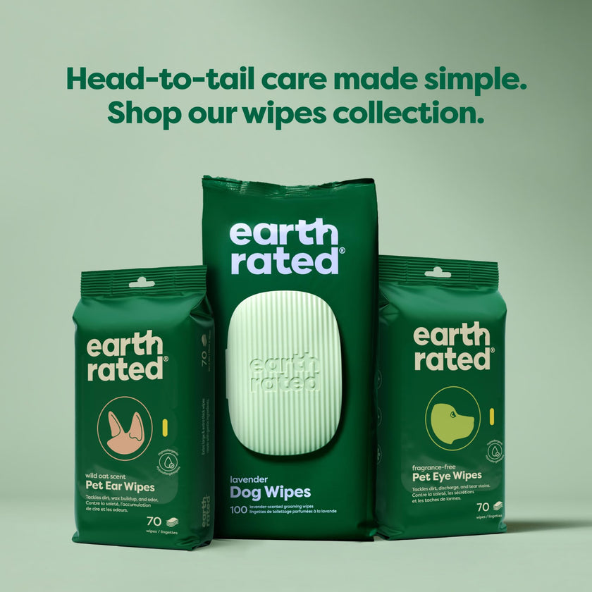 Earth Rated (A Canadian Company) Pet Wipes for Dogs and Cats, Hypoallergenic, Cleaning and Hydrating, for Grooming Paws, Body and Butt, Unscented, 400 Count 🍁 All In One Marketplace Canada