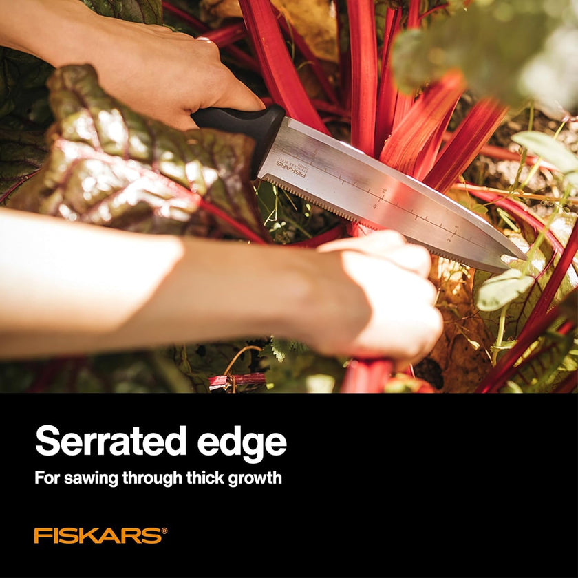 Fiskars Hori Hori Garden Knife, Precision-Ground Serrated Blade, Forked Tip Weeding & Planting Tool,Stainless Steel Adjustable 🍁 All In One Marketplace Canada