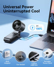 KIMMOO 3-in-1 Portable Handheld Turbo Fan -100 Speeds, 10800 RPM, 12Hrs Cooling, 120° Rotation, USB Rechargeable Mini Hand Held Personal Fan for Travel Makeup Outdoor Indoor (Black) 🍁 All In One Marketplace Canada