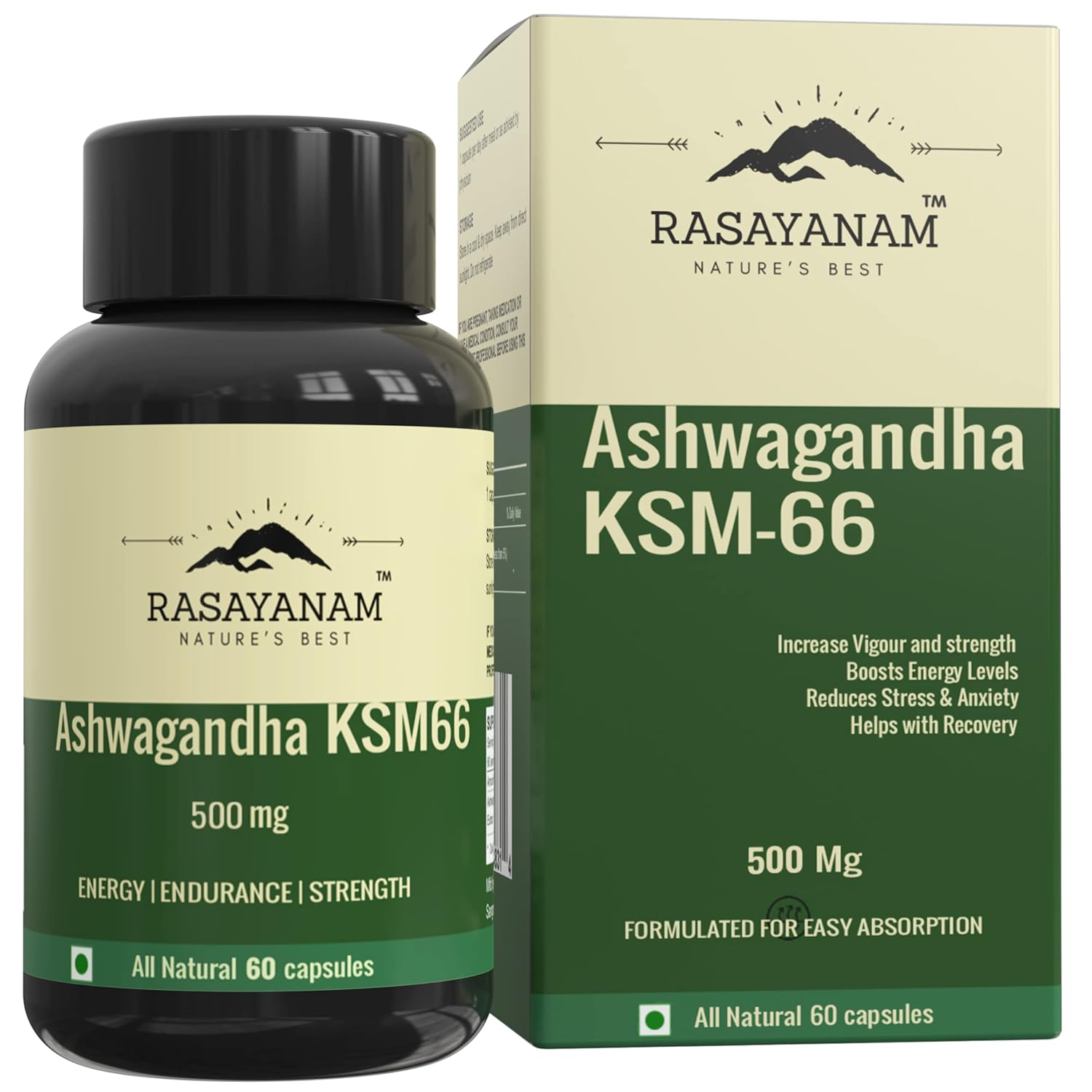 Capsules de Rasayanam Ashwagandha KSM-66