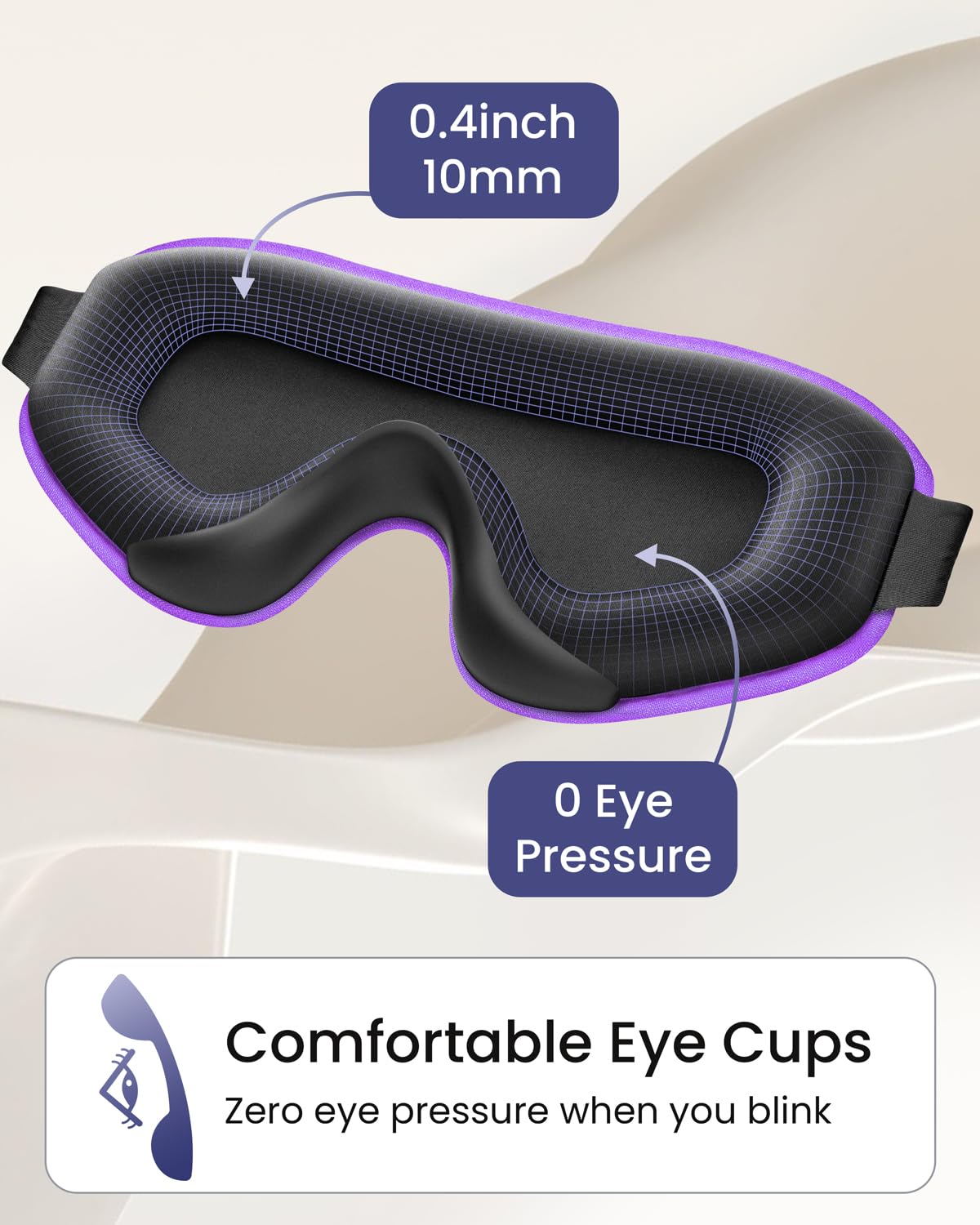 WAOAW Sleep Mask for Men Women: Blackout Eye Masks for Sleep - 3D Breathable Soft Comfortable Eye Mask for Travel - Adjustable Light Blocking Night Masks for Sleeping 🍁 All In One Marketplace Canada