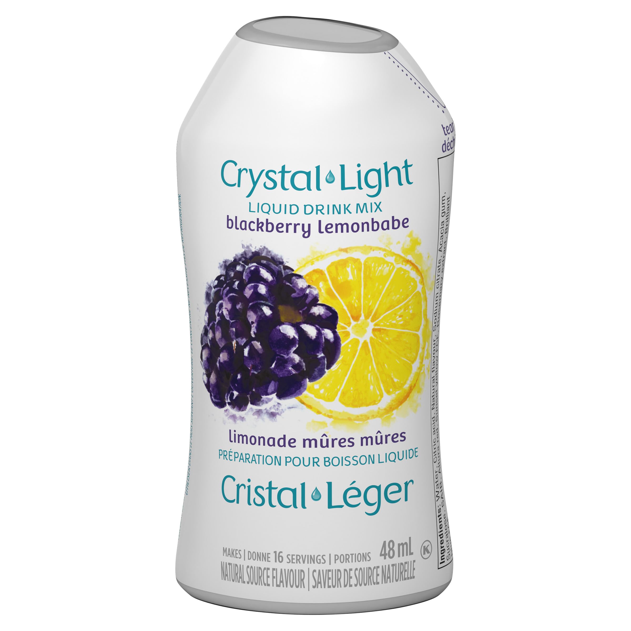 Crystal Light Blackberry Lemonbabe Liquid Drink Mix, 48 mL Bottle (Pack of 12) 🍁 All In One Marketplace Canada