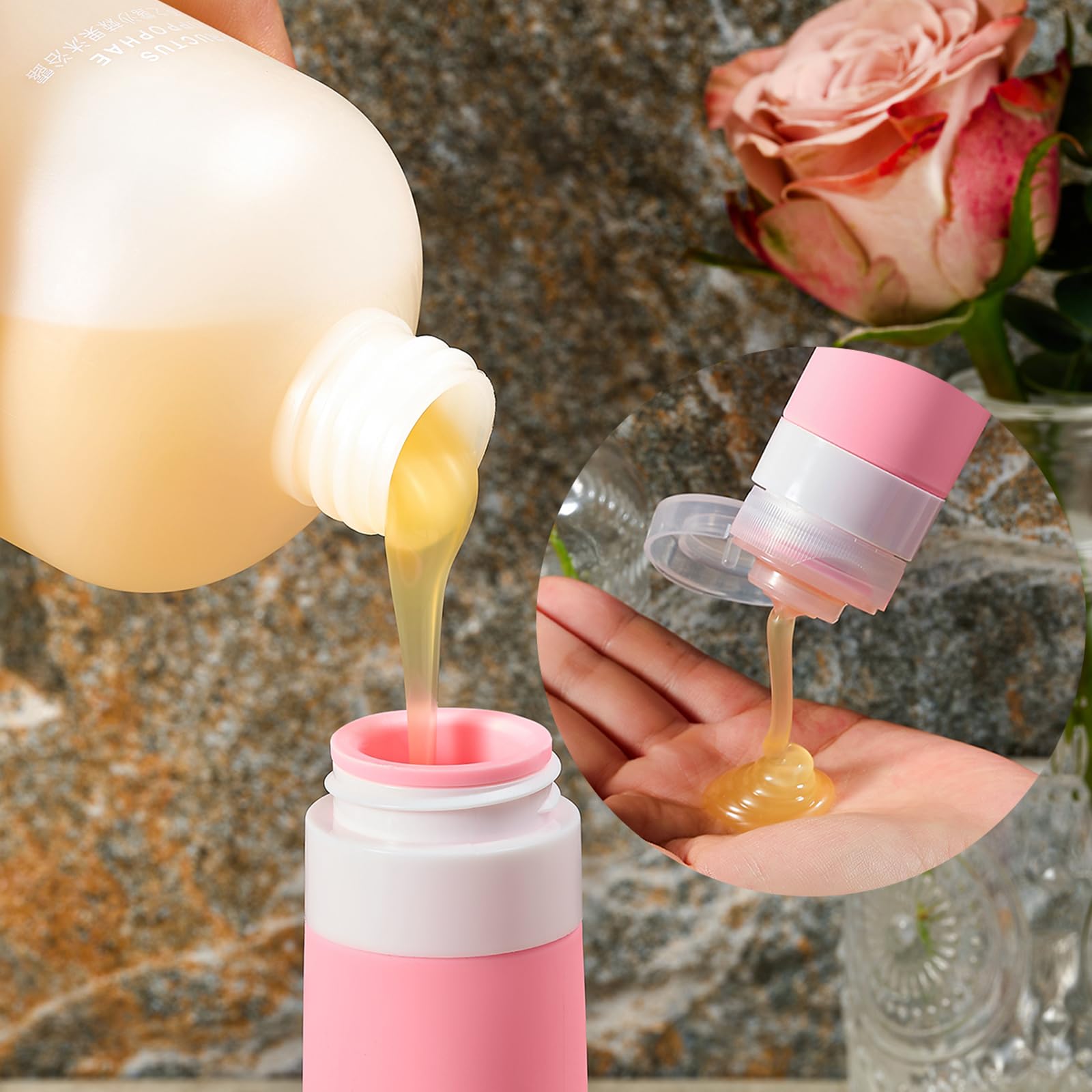 INSFIT 17 Pack Travel Bottles for Toiletries, TSA Approved 90ml 60ml Travel Size Toiletries, BPA Free Leak Proof Squeezable Silicone Tubes Travel Essentials for Shampoo Conditioner Lotion Soap 🍁 All In One Marketplace Canada