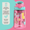 Contigo Kids Aubrey Straw Water Bottle with Leak-Proof Lid, BPA-Free Plastic, Dishwasher Safe, Azalea Jade Llama, 14 oz (414 mL) 🍁 All In One Marketplace Canada