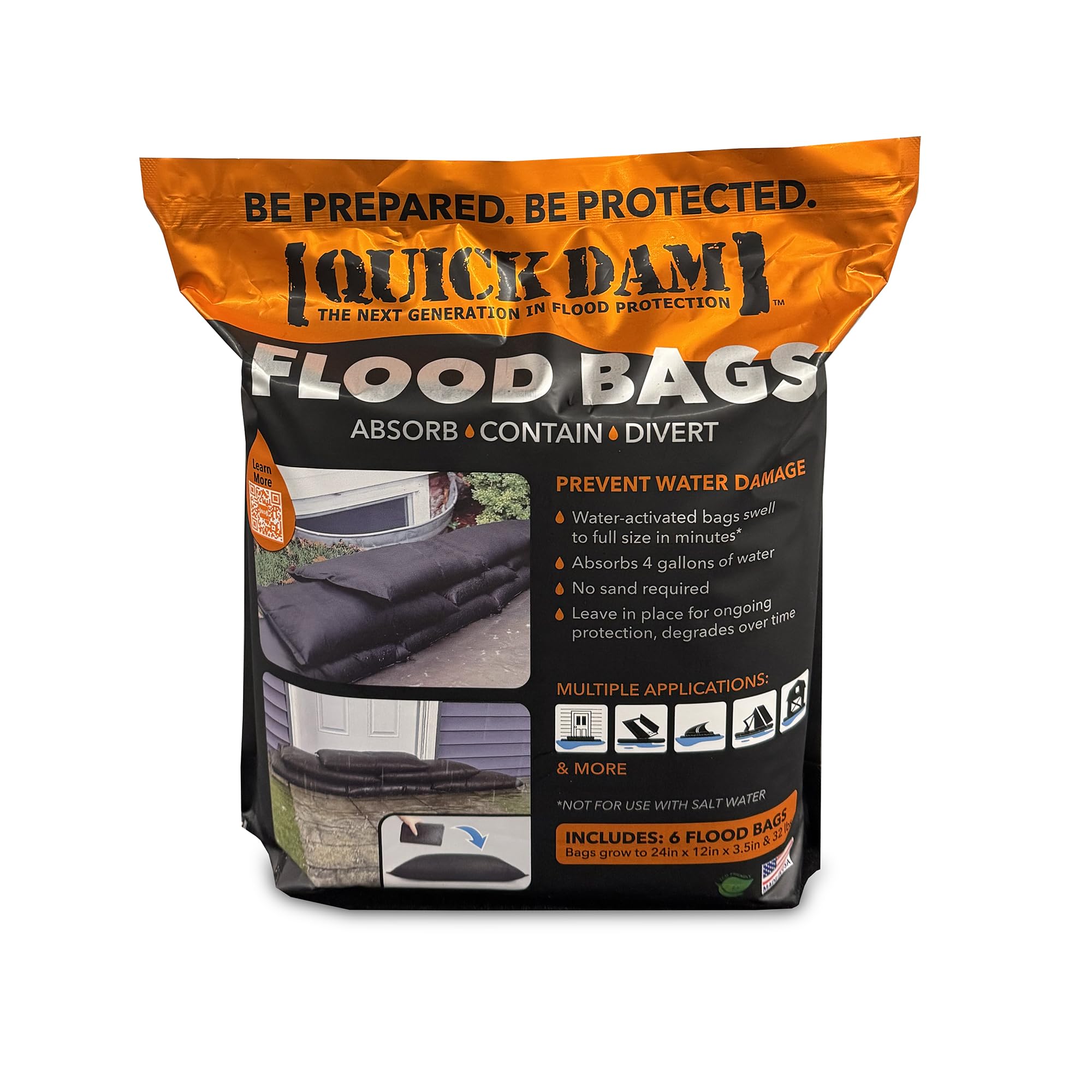 Quick Dam QD1224-6 Water Activated Flood Bags 🍁 All In One Marketplace Canada
