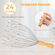 FREATECH 24 Fingers Head Massager Scalp Scratcher with Ergonomic Wooden Handle for Deep Relaxation and Stress Relief, Easy to Hold and Control, Perfect Body Relaxing Massage Tool 🍁 All In One Marketplace Canada