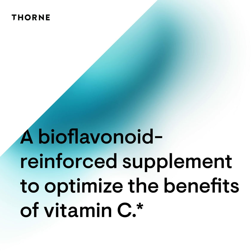 THORNE - Vitamin C with Flavonoids - Blend of Vitamin C and Citrus Bioflavonoids from Oranges, the Way They're Found Together in Nature - 90 Capsules 🍁 All In One Marketplace Canada