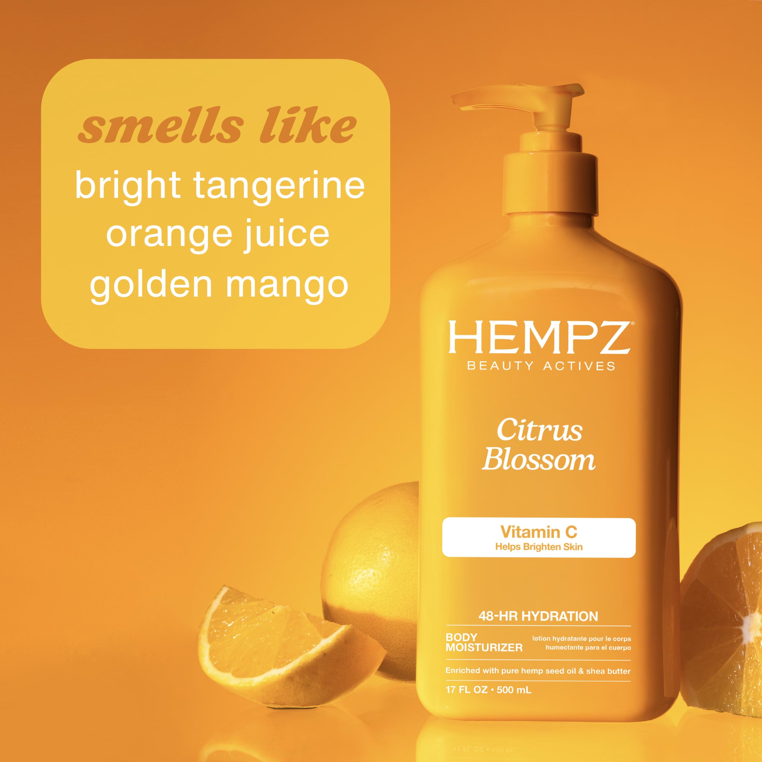 HEMPZ Body Lotion - Citrus Blossom Limited Edition Daily Moisturizing Cream, Shea Butter, Aloe, Orange Extract Body Moisturizer - Skin Care Products, Hemp Seed Oil - 17 Fl Oz 🍁 All In One Marketplace Canada