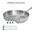 Lagostina Moderna 2 Piece Stainless Steel Pan Set (26cm / 10in and 30cm / 12in), Commercial Capsule Base, Induction Safe Cookware, Dishwasher and Oven Safe up to 400ºF / 204ºF, Silver 🍁 All In One Marketplace Canada