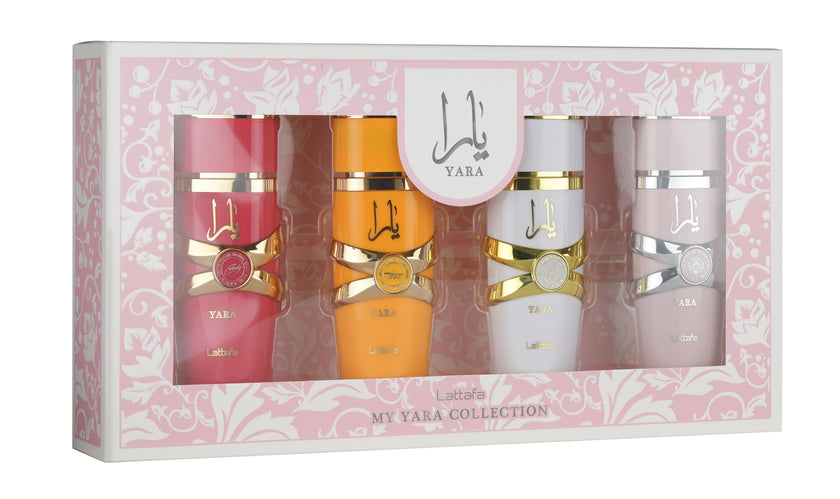 Lattafa My Yara Collection – 4 × 25 ml Eau de Parfum Gift Set for Women (Yara + Yara Moi + Yara Tous + Yara Candy) 🍁 All In One Marketplace Canada