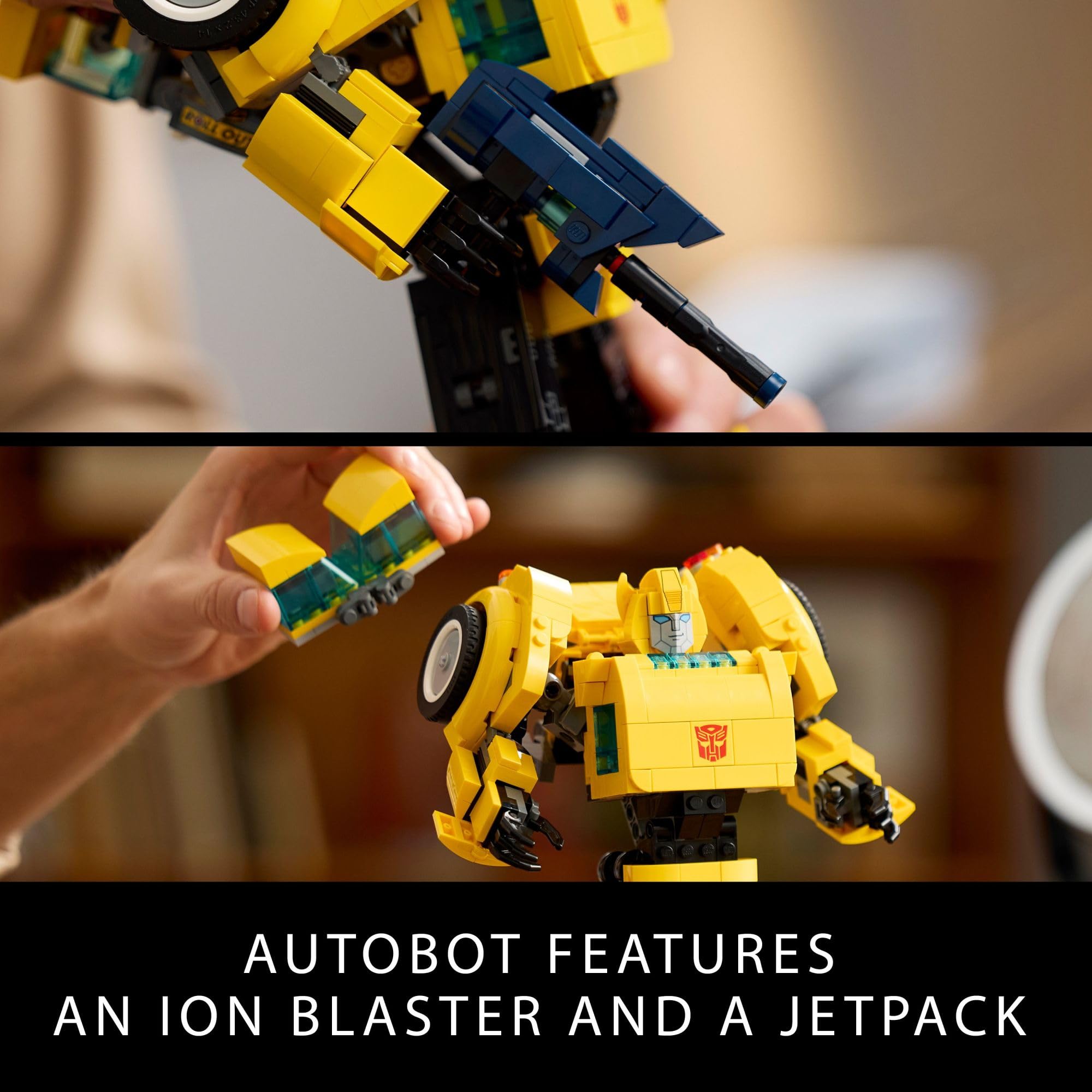 LEGO Icons Transformers Bumblebee Action Figure, Collectible Robot Gift for Adults, Movie Themed Model Building Set for Sci-Fi Enthusiasts and Transformers Fans, Converts to Vehicle Mode, 10338 🍁 All In One Marketplace Canada