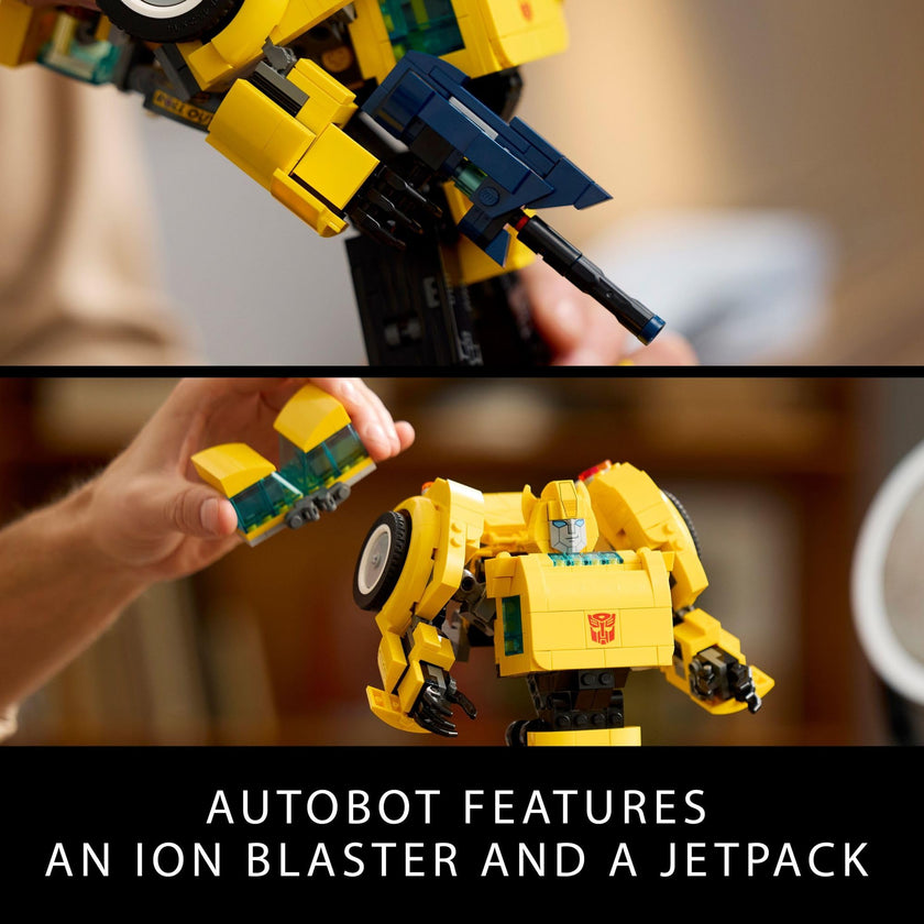 LEGO Icons Transformers Bumblebee Action Figure, Collectible Robot Gift for Adults, Movie Themed Model Building Set for Sci-Fi Enthusiasts and Transformers Fans, Converts to Vehicle Mode, 10338 🍁 All In One Marketplace Canada