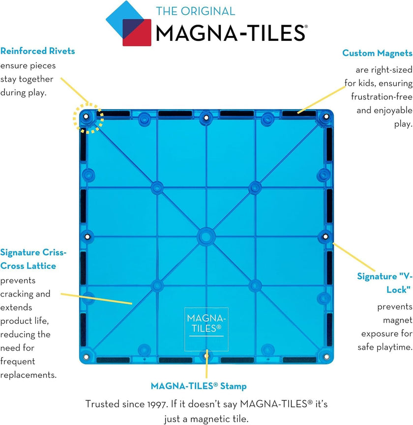 Magna-Tiles 04300 Clear Colors 100 Piece Set by Valtech since 1997 🍁 All In One Marketplace Canada
