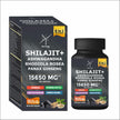 8-in-1 Shilajit Himalayan Organic Supplement with Shilajit 9000, Ashwagandha 2000MG, Rhodiola Rosea 1000MG, Panax Ginseng 1500MG, Cordyceps Mushroom 500MG, Gingko Biloba 500MG, Stinging Nettle 250MG, Turmeric (15,250 MG - 90 Caps)