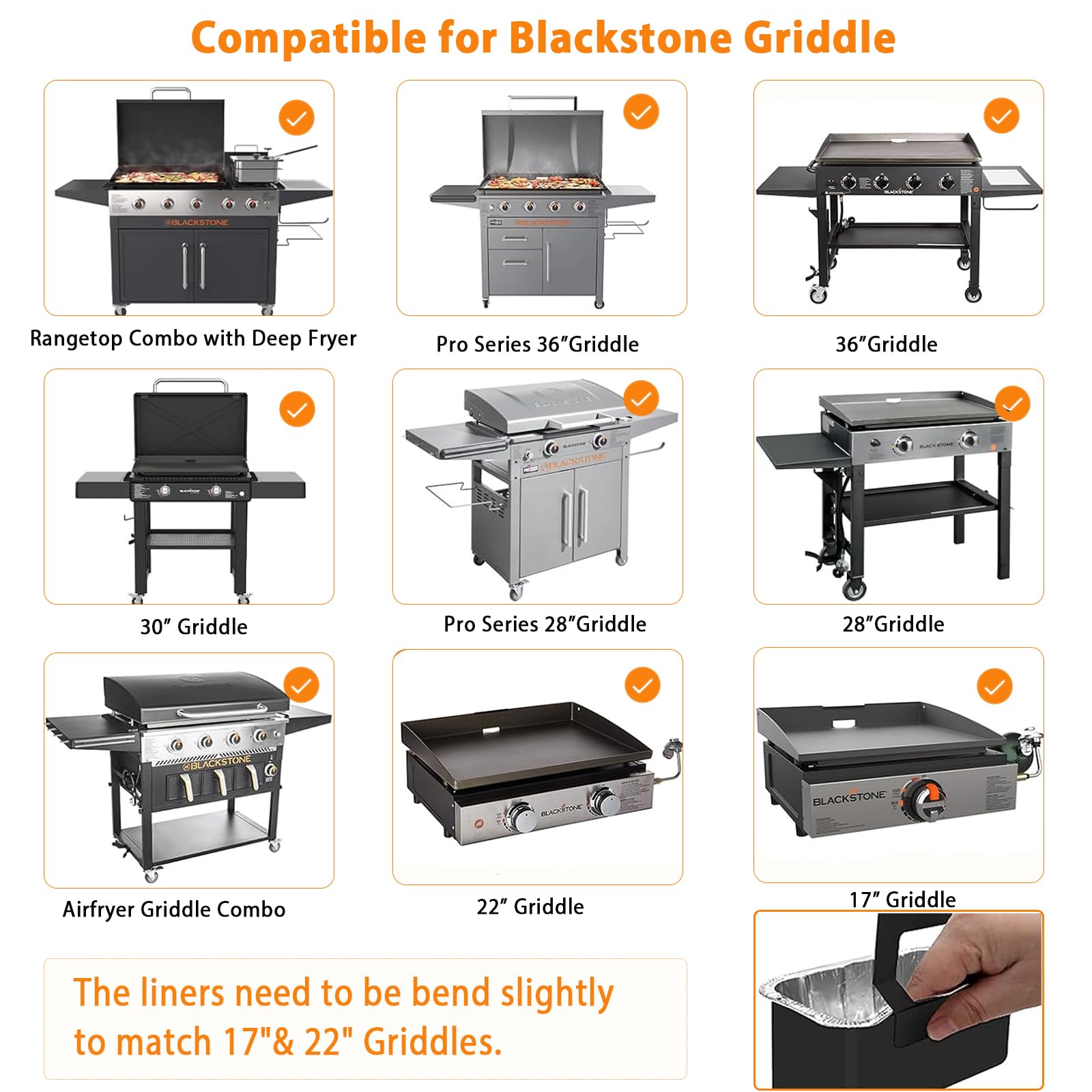 50 Pack Drip Pan Liners for Blackstone Griddle 36