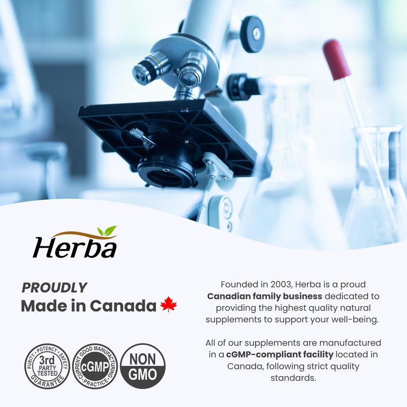 Herba Turmeric Supplements for Inflammation with Black Pepper and Ginger - 180 Capsules | 5,555mg Equiv. with 95% Turmeric Curcumin Supplements with Black Pepper | Joint Pain Relief | Made in Canada 🍁 All In One Marketplace Canada