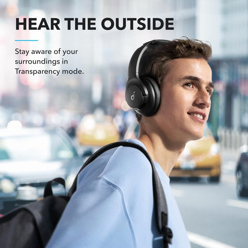 soundcore by Anker Q20i Hybrid Active Noise Cancelling Headphones, Wireless Over-Ear Bluetooth, 40H Long ANC Playtime, Hi-Res Audio, Big Bass, Customize via an App, Transparency Mode, Ideal for Travel 🍁 All In One Marketplace Canada