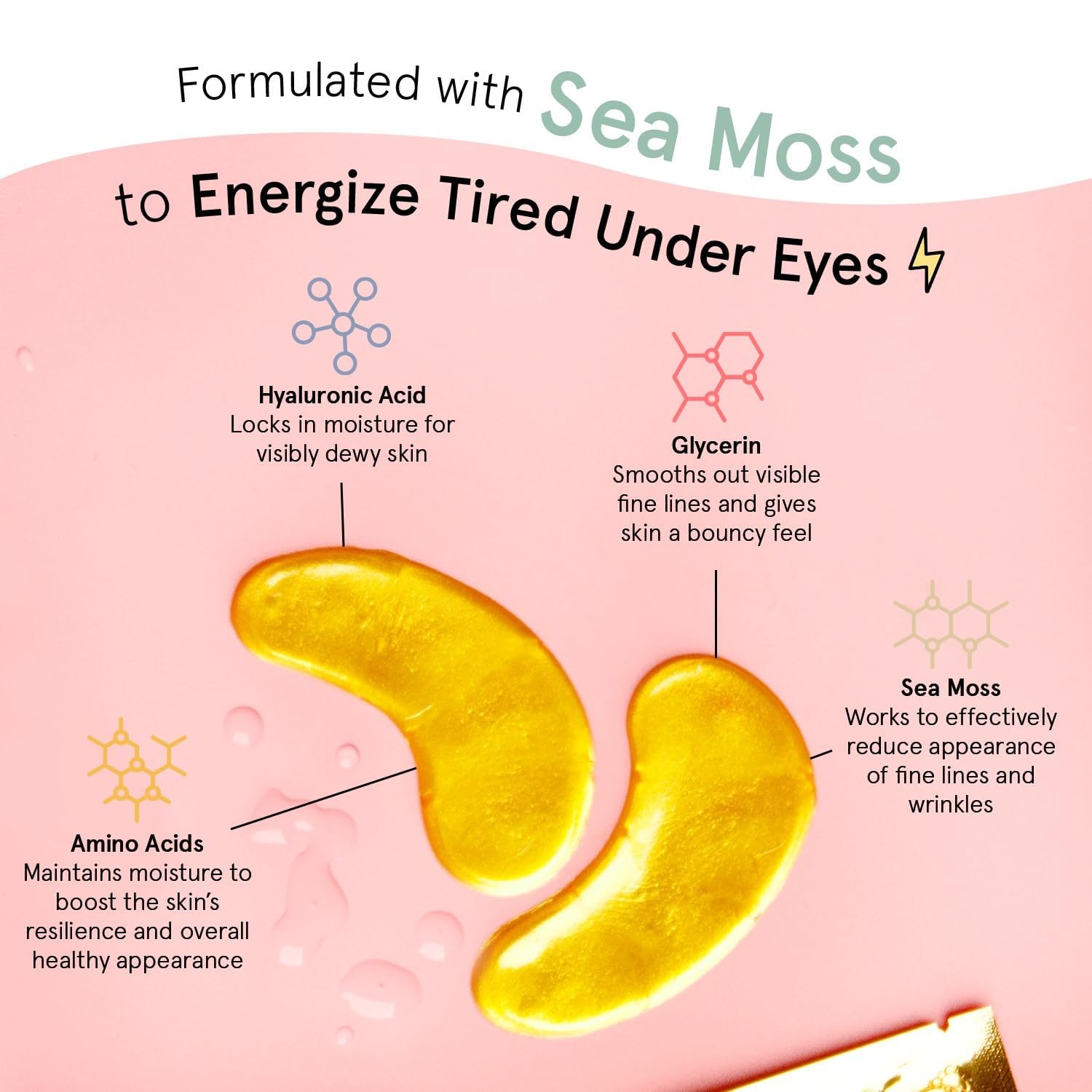 grace & stella Under Eye Mask - Birthday Gifts for Women, Gifts for Mom, Under Eye Patches to Reduce Dark Circles, Puffy Eyes, Eye Bags, Wrinkles, Travel Size Toiletries, Vegan (24 Pairs, Gold) 🍁 All In One Marketplace Canada