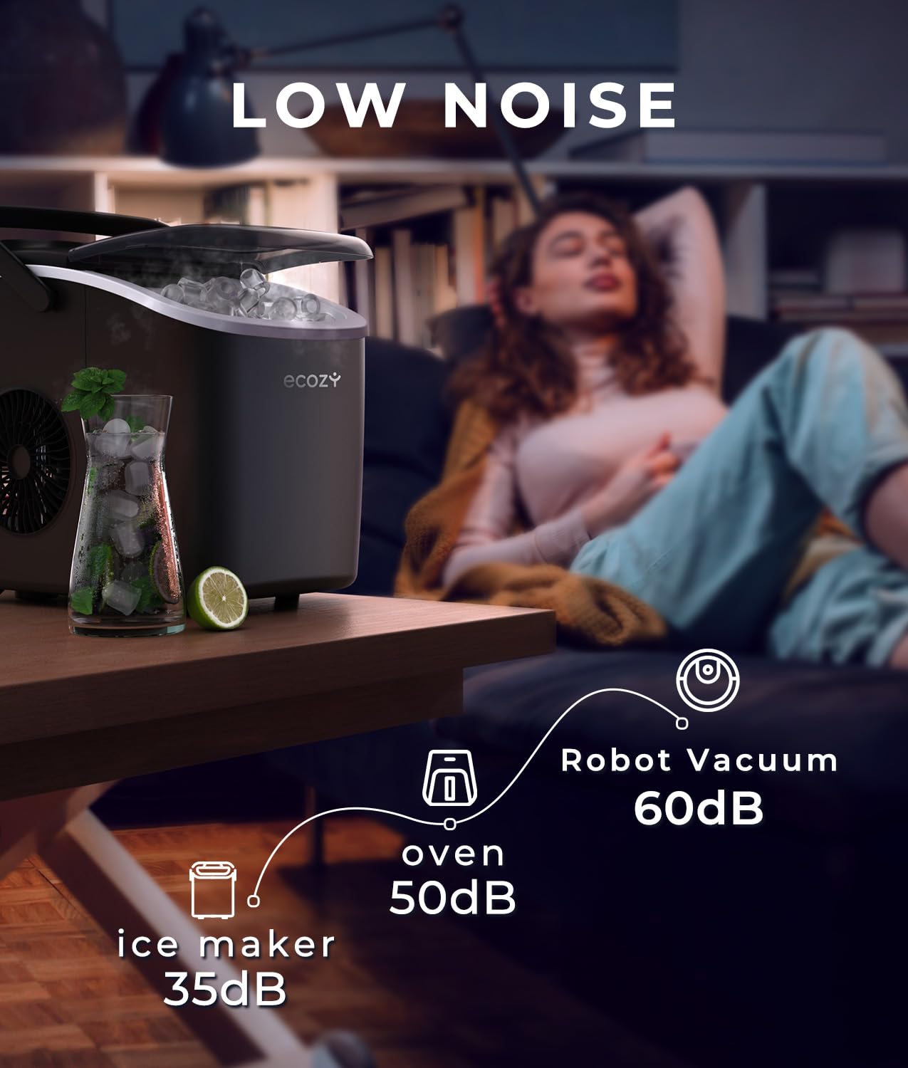 ecozy Portable Ice Maker Countertop, 26 lbs in 24 Hours Ice Machine 🍁 All In One Marketplace Canada