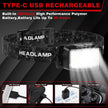 Headlamp Rechargeable 2 Packs,2000 Lumen Super Bright Motion Sensor 16 Modes (Individual Control) LED Headlamp,Waterproof Lightweight Flashlight Hard Hat Light for Outdoor Camping Fishing Running 🍁 All In One Marketplace Canada