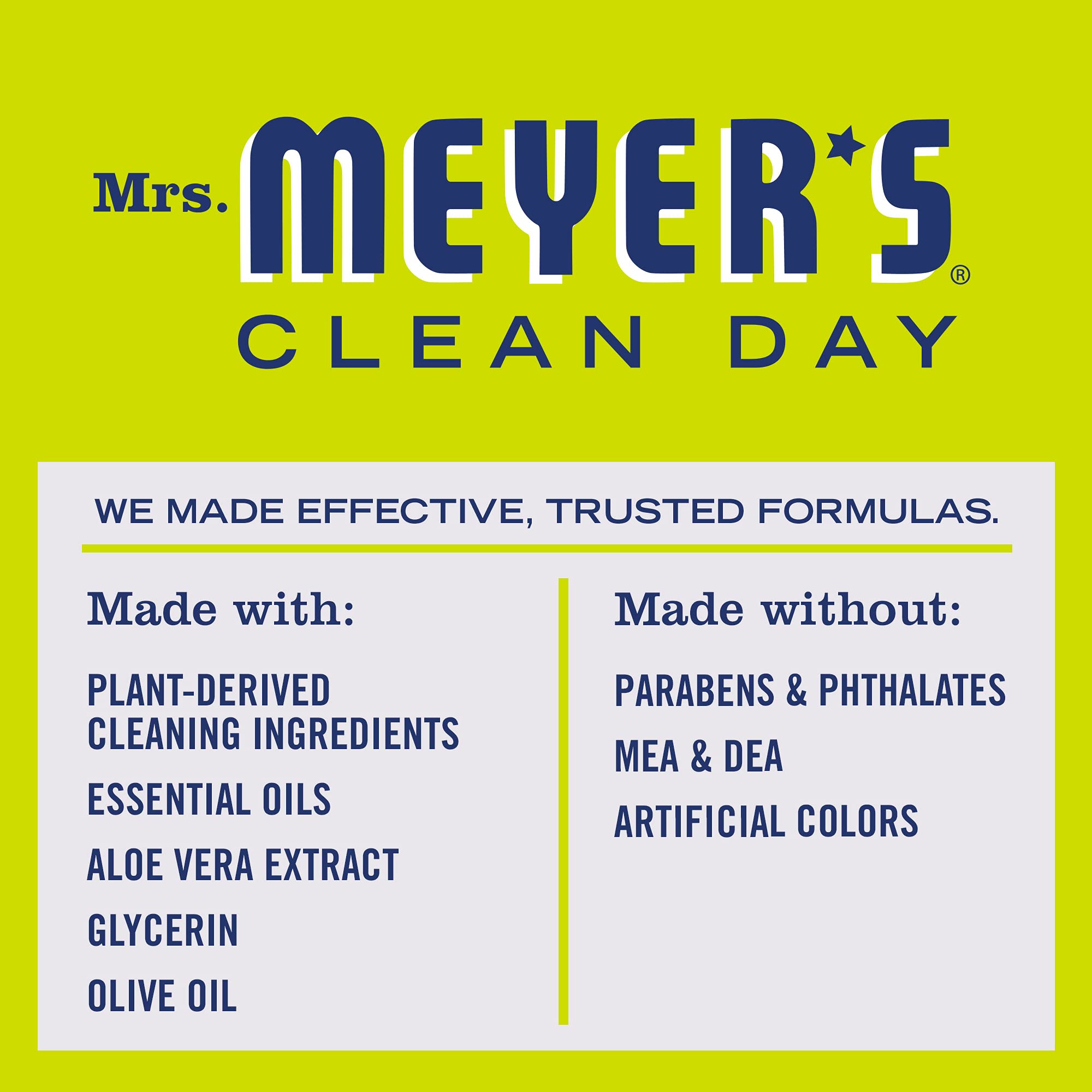 Mrs. Meyer's Clean Day Liquid Hand Soap, Cruelty Free & Biodegradable Hand Wash Formula Made with Essential Oils, Lemon Verbena Scent, 370 ml Bottles, 4 Pack 🍁 All In One Marketplace Canada