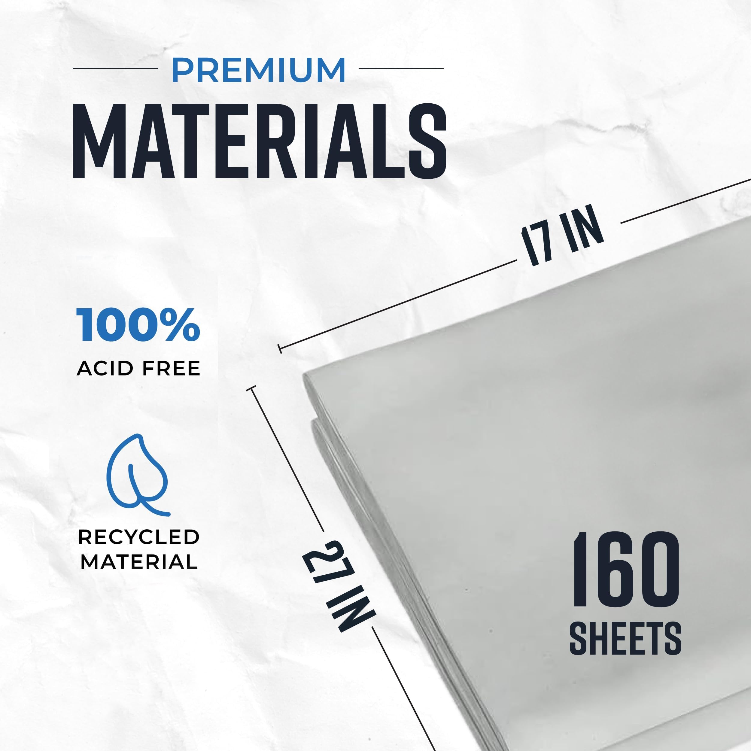 Bryco Goods Newsprint Packing Paper Sheets for Moving - 5lb - 160 Sheets - Moving & Shipping Supplies - 27