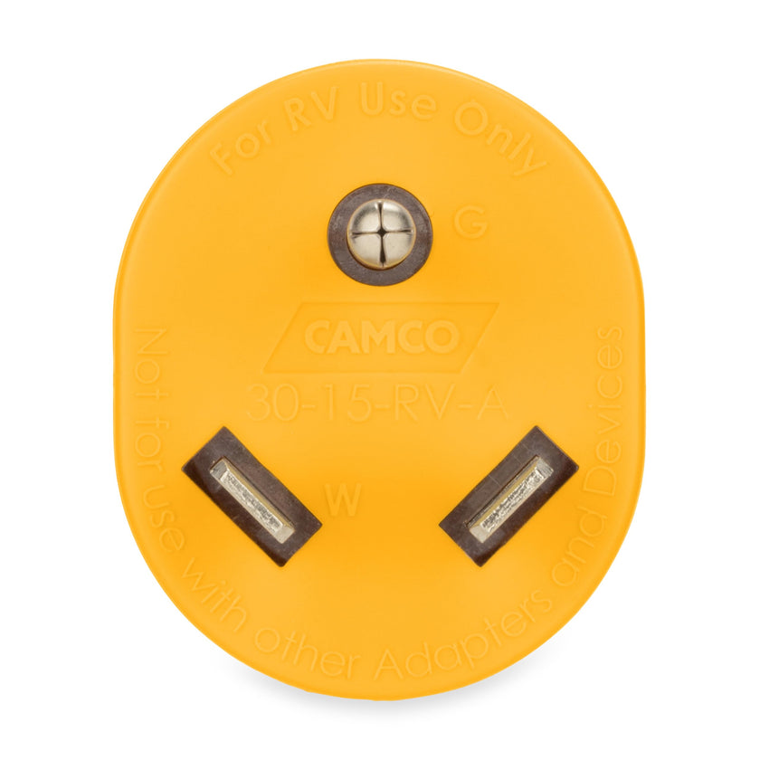 Camco PowerGrip 30AM/15AF Camper/RV Electrical Adapter Features 30-Amp Male & 15-Amp Female Connections - Designed w/Non-Slip Grooves & Contoured Ends for Easy Removal - Rated for 125V/1875W (55233) 🍁 All In One Marketplace Canada