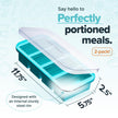 Souper Cubes 1 Cup Silicone Freezer Molds with Lids – Aqua - 2-Pack 🍁 All In One Marketplace Canada