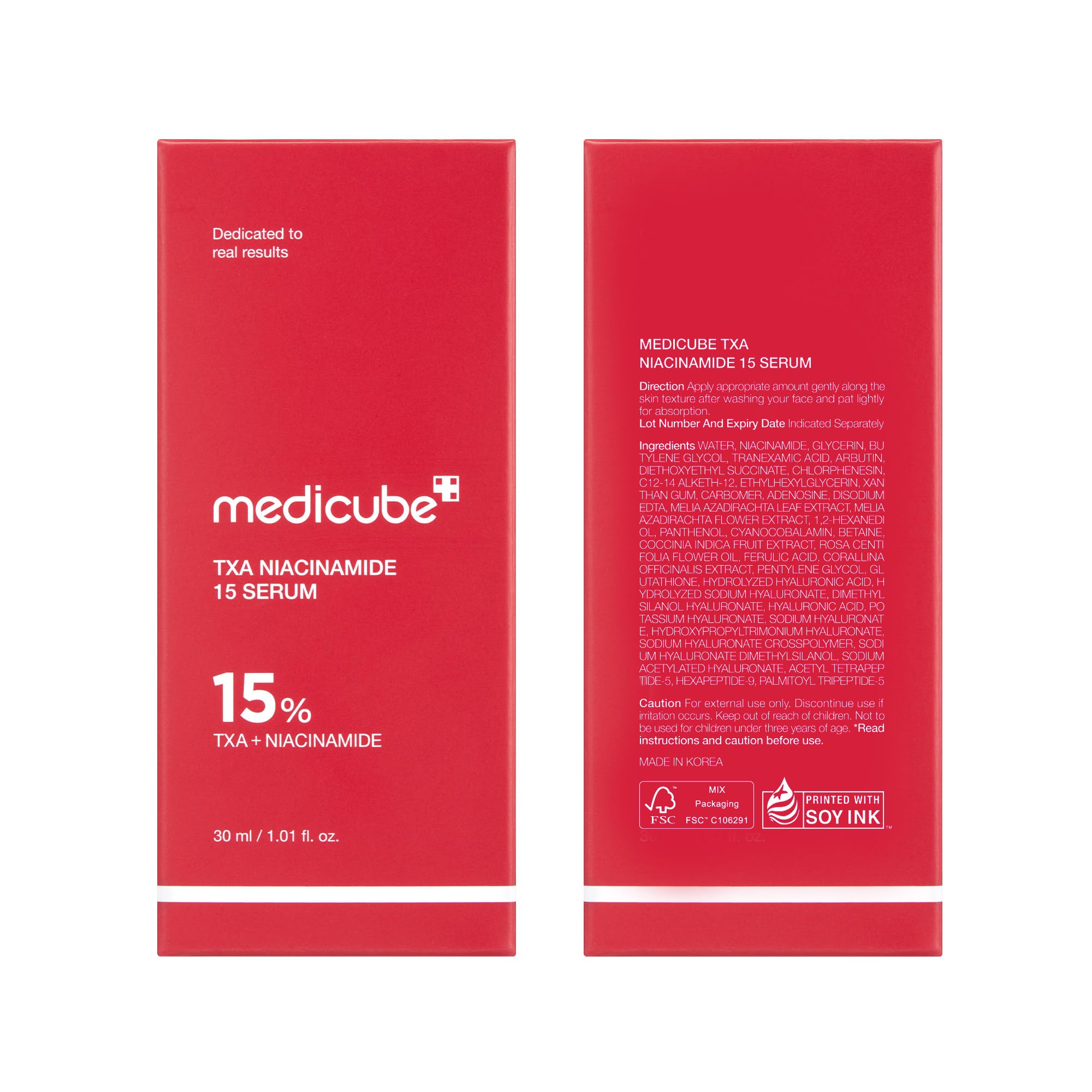 medicube TXA+Niacinamide 15% Glow Facial Serum for After Spot Care | All-in-One Daily Korean Skincare | Uneven Skin Tone, Texture, and Hydration Care | High-Potency Tranexamic Acid 5% | 1.01 fl.oz 30ml 🍁 All In One Marketplace Canada