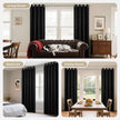 Joydeco Blackout Curtains 84 Inch Length 2 Panels Set, Thermal Insulated Long Curtains& Drapes 2 Burg, Room Darkening Grommet Drapes for Living Room Bedroom Window (W52 x L84 Inch, Black) 🍁 All In One Marketplace Canada