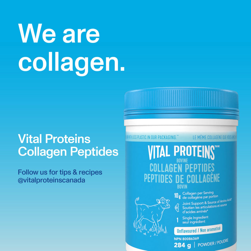 VITAL PROTEINS Bovine Collagen Powder, Hydrolyzed Collagen Per Serving - Unflavoured, 284 g 🍁 All In One Marketplace Canada
