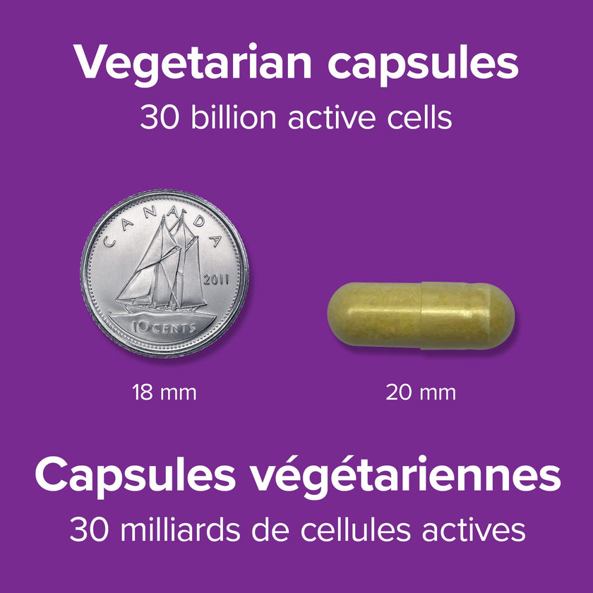 Webber Naturals Probiotic Max IBS Support, 30 Billion Active Cells, 5 Probiotic Strains, 45 Capsules, Helps Reduce Symptoms of Irritable Bowel Syndrome, Vegetarian 🍁 All In One Marketplace Canada