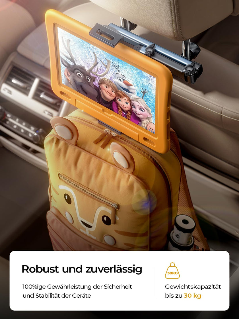LISEN for iPad Tablet Holder for Car [3 in 1] Car Accessories iPad Holder Mount Back Seat for Car Headrest Video Kids Long Road Trip Car Essentials for 4.7-11