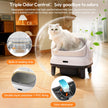 Happypaw Open-Top Self Cleaning Litter Box - Large Capacity Automatic Litter Box for Multiple Cats with Safety Protection, App Control, Odor-Free, Anti-Leakage Material, Includes Trash Bags 🍁 All In One Marketplace Canada