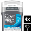 Dove Men+Care Deodorant Stick aluminum-free deodorant formula for 72H protection Clean Comfort with ¼ moisturizing cream, 85g (Pack of 4) 🍁 All In One Marketplace Canada