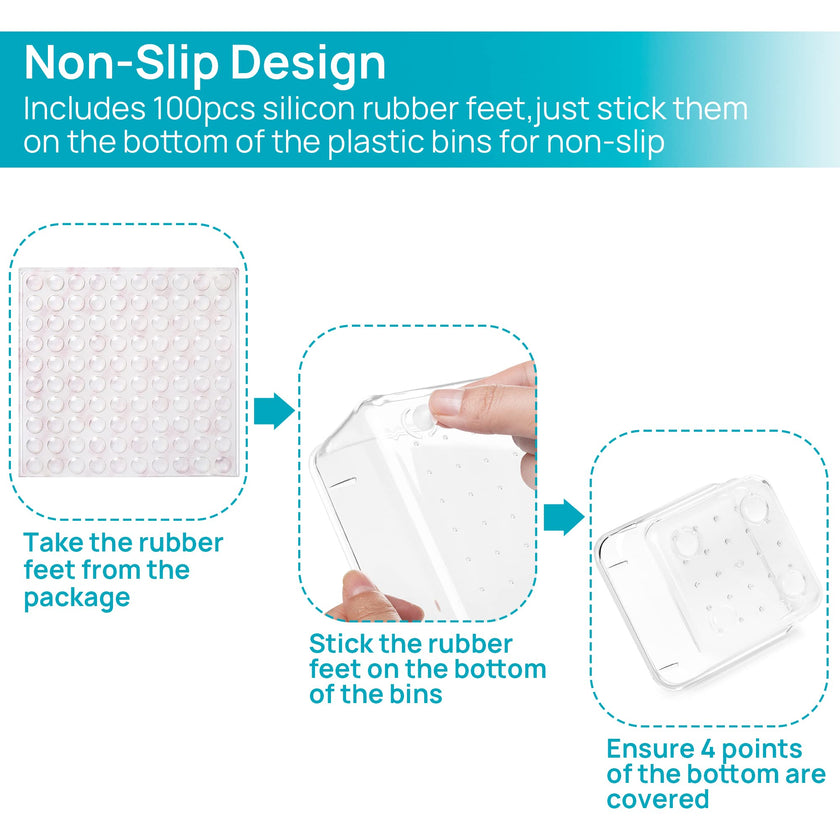 Vtopmart 25 PCS Plastic Clear Drawer Organizer, Acrylic Desk Drawer organizers, Organization and Storage for Makeup, Bathroom, Office, kitchen, Bedroom 🍁 All In One Marketplace Canada