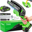 TIETOC Mini Chainsaw Cordless 6 Inch with Large Batteries, 880w Electric Chainsaw with Oiler System,Small Battery Chainsaw for Wood/Trees Cutting for Men Dad Husband Gadget 🍁 All In One Marketplace Canada