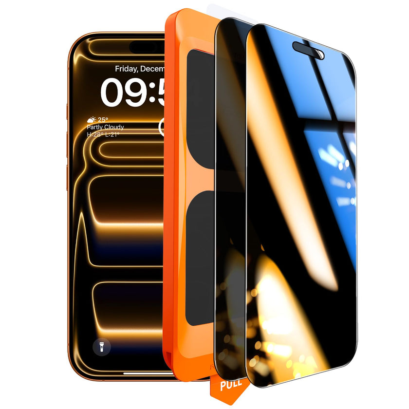 TOCOL 2 Pack for iPhone 17 Pro Max Privacy Screen Protector [True 25°Anti Spy] [Instant Installation], HD Tempered Glass Film+1 Dust Free Installation Tool [Military-Grade Protection] Shockproof 🍁 All In One Marketplace Canada