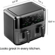 CHEFMAN 6 Quart Dual Basket Air Fryer Oven with Easy View Windows, Sync Finish, Hi-Fry, Auto Shutoff, 2 Independent 3Qt Nonstick Dishwasher Safe Frying Baskets, Digital Double Air Fryer - Black 🍁 All In One Marketplace Canada